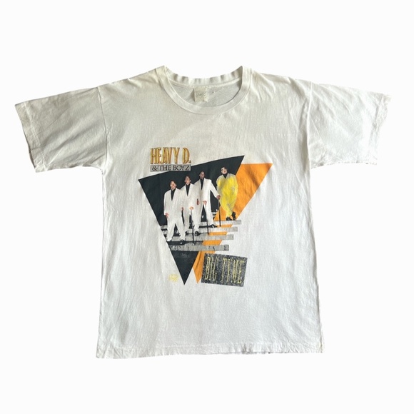 Vintage 1989 Heavy D & The Boyz Big Time Rap Backstage Pass T Shirt L/XL - Picture 4 of 8